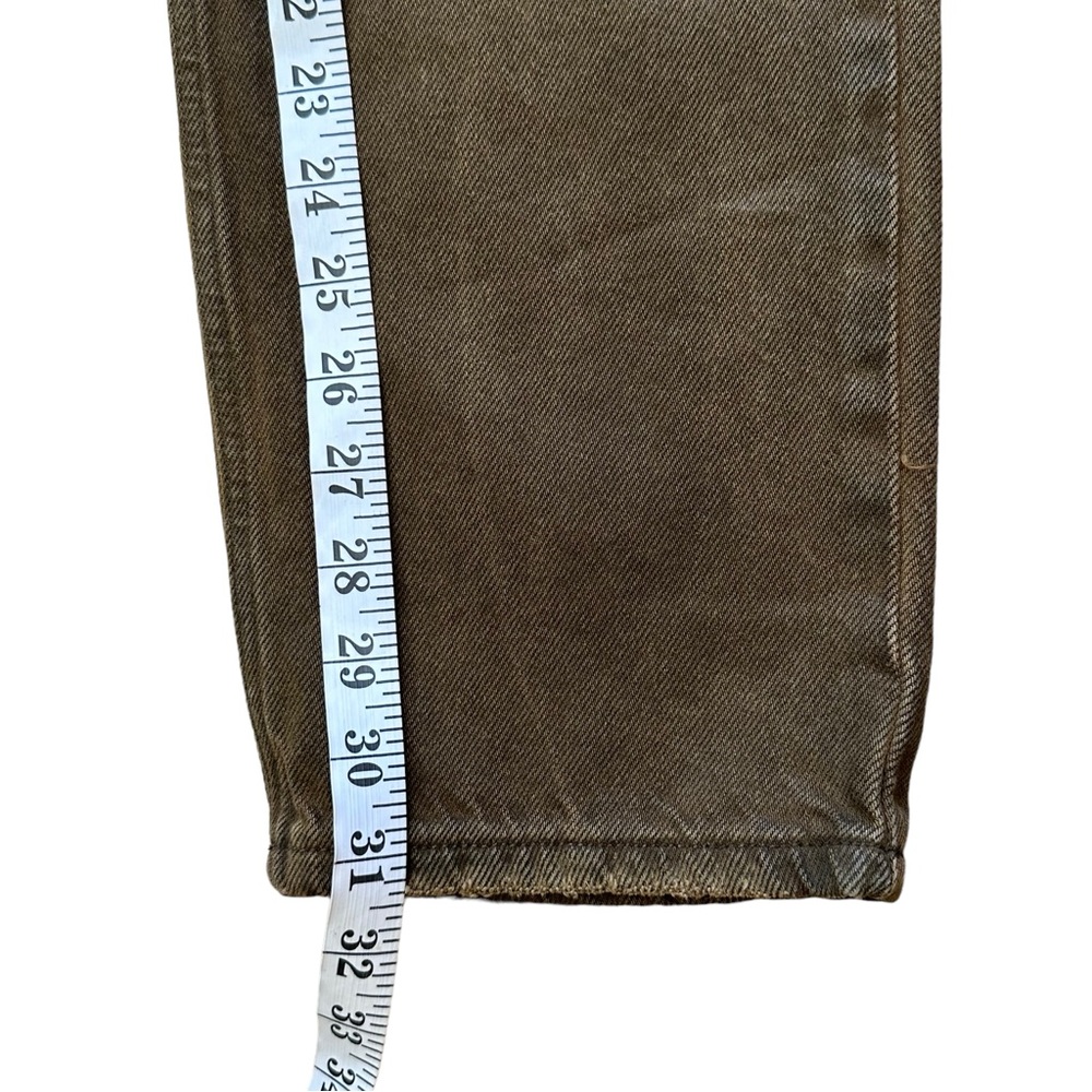 FREE PEOPLE Distressed Straight Leg Denim Jeans Brown Size 28 NWOT - Picture 9 of 10